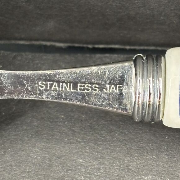 Vintage Blue Willow Cake/Pie Server Porcelain Handle Stainless Steel Made Japan - Picture 6 of 14